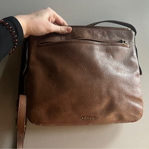 Fossil tan wallet and crossbody